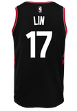 Raptors Adult Swingman Statement Jersey  Lin  Black