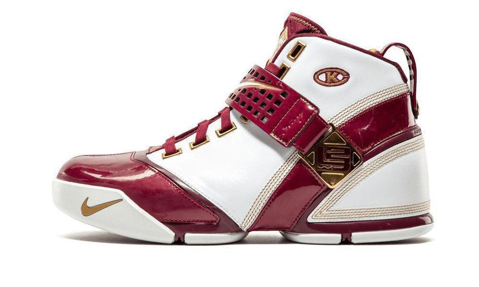 Nike Zoom Lebron 5 White/white-mtllc Gold-dp Mrn