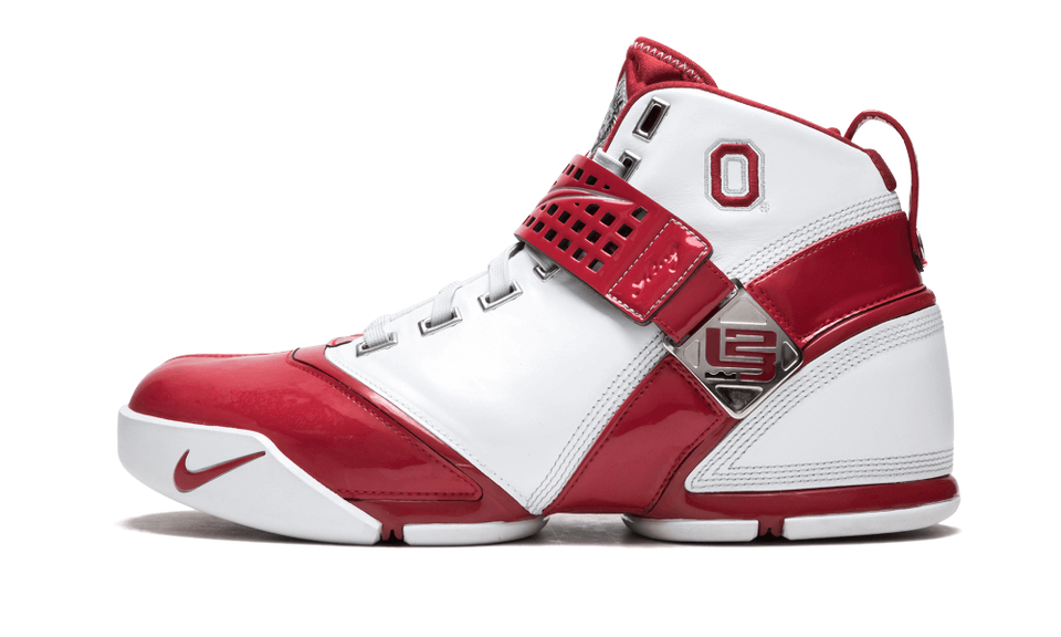 Nike Zoom Lebron 5 Wht/vrsty Rd-mtllc Slvr (osu)