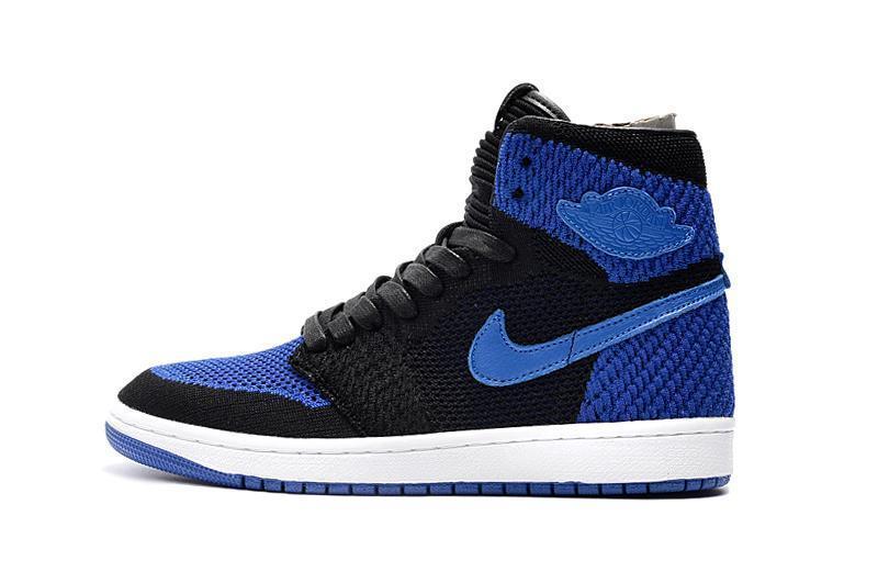 Nike Air Jordan 1 High Retro Flyknit Navy Black Shoes Basketball Men