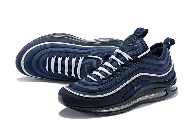 Nike Air Max 97 Dark Blue White Shoes Sale Men Size US 7, 8, 8.5, 9, 10, 11