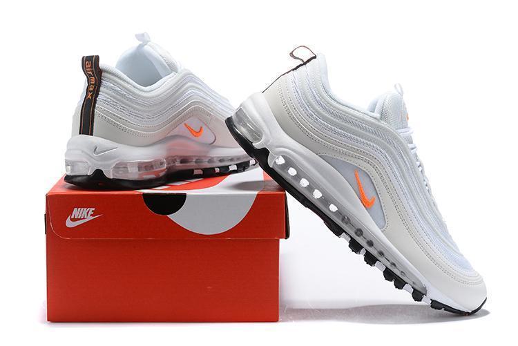 Nike Air Max 97 White Orange Shoes Sale Men Size US 7, 8, 8.5, 9, 10, 11