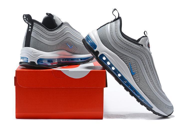 Nike Air Max 97 Ultra 17 Silve Grey Blue White Men Shoes Sale Size US 7, 8, 8.5, 9, 10, 11