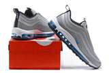 Nike Air Max 97 Ultra 17 Silve Grey Blue White Men Shoes Sale Size US 7, 8, 8.5, 9, 10, 11