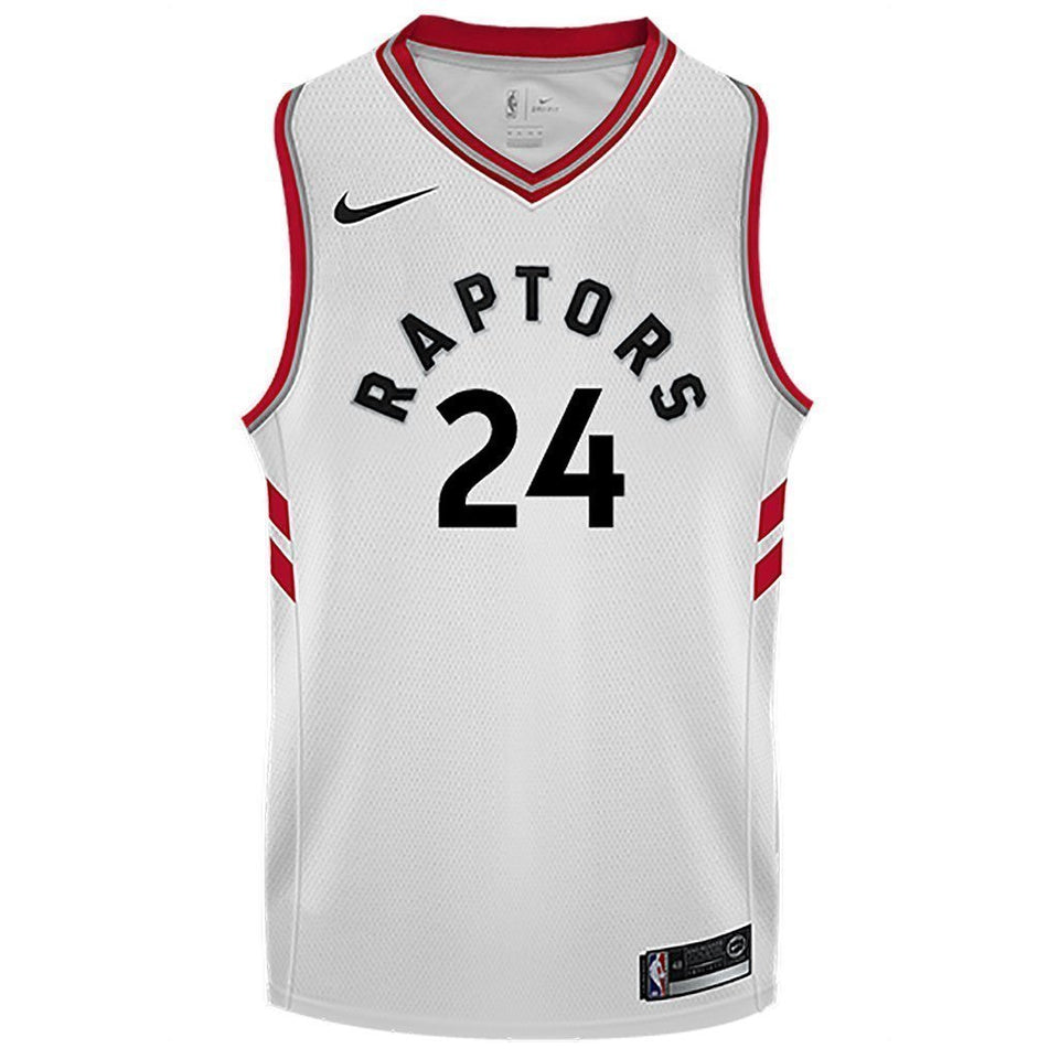Raptors Adult Swingman Association Jersey  Powell  White