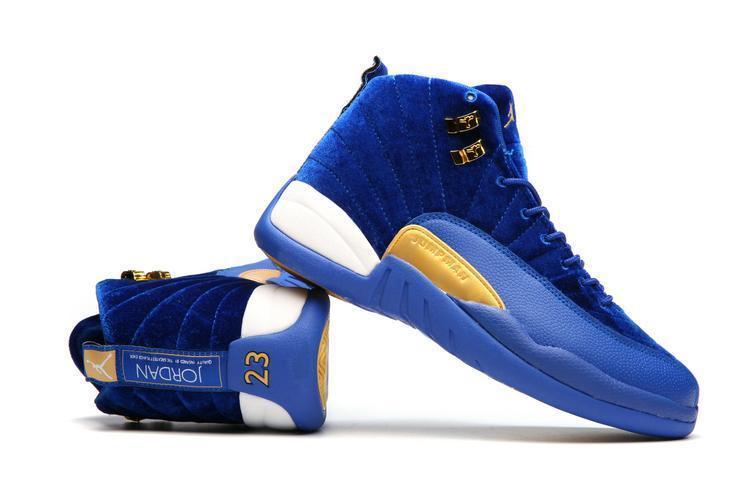 Nike Air Jordan 12 Retro Blue Velvet Shoes Basketball Men Sale