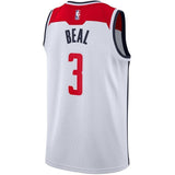 Men's Nike Bradley Beal White Washington Wizards Swingman Sponsor Patch Jersey  Association Edition  White