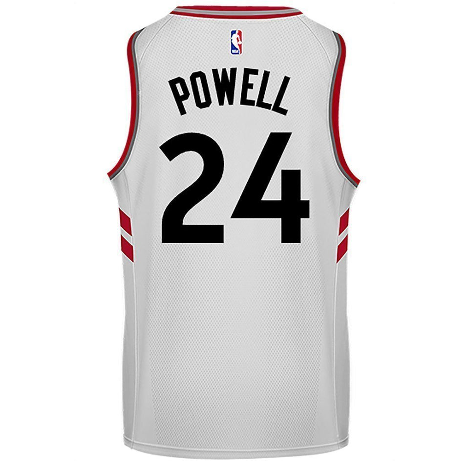 Raptors Adult Swingman Association Jersey  Powell  White