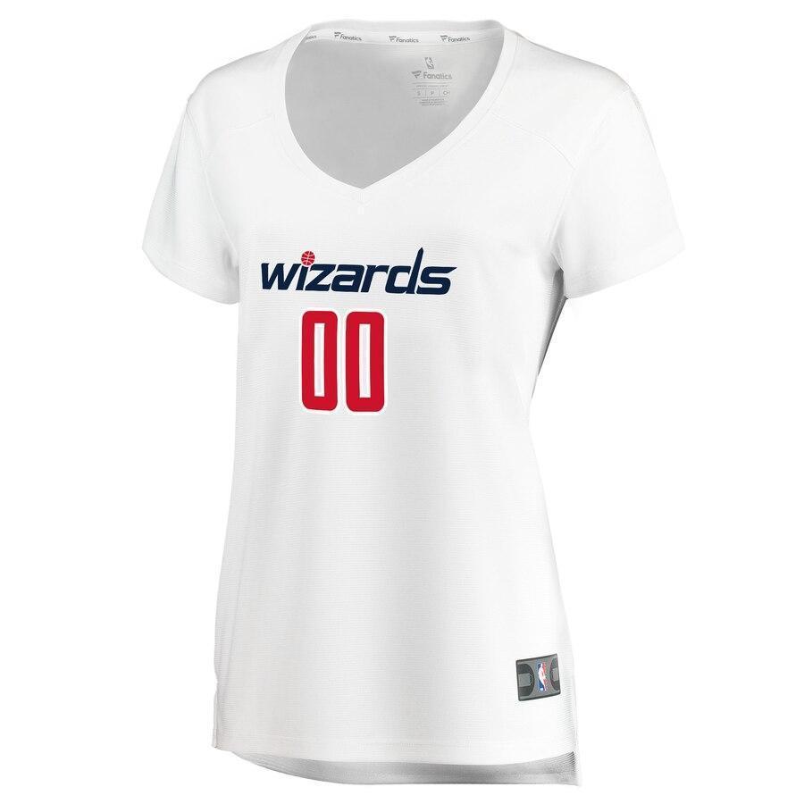 Women's Fanatics Branded White Washington Wizards Fast Break Custom Replica Jersey  Association Edition  White