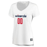 Women's Fanatics Branded White Washington Wizards Fast Break Custom Replica Jersey  Association Edition  White