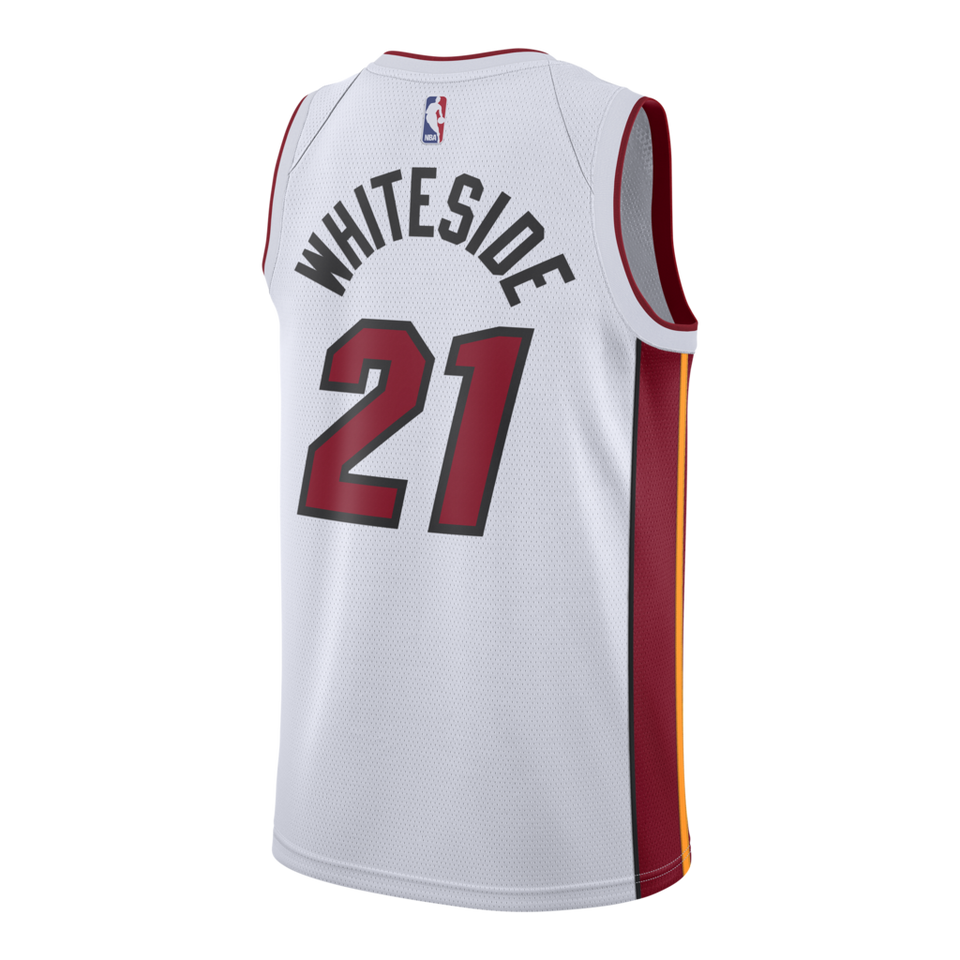 Hassan Whiteside Nike Miami Heat Association White Swingman Jersey  White
