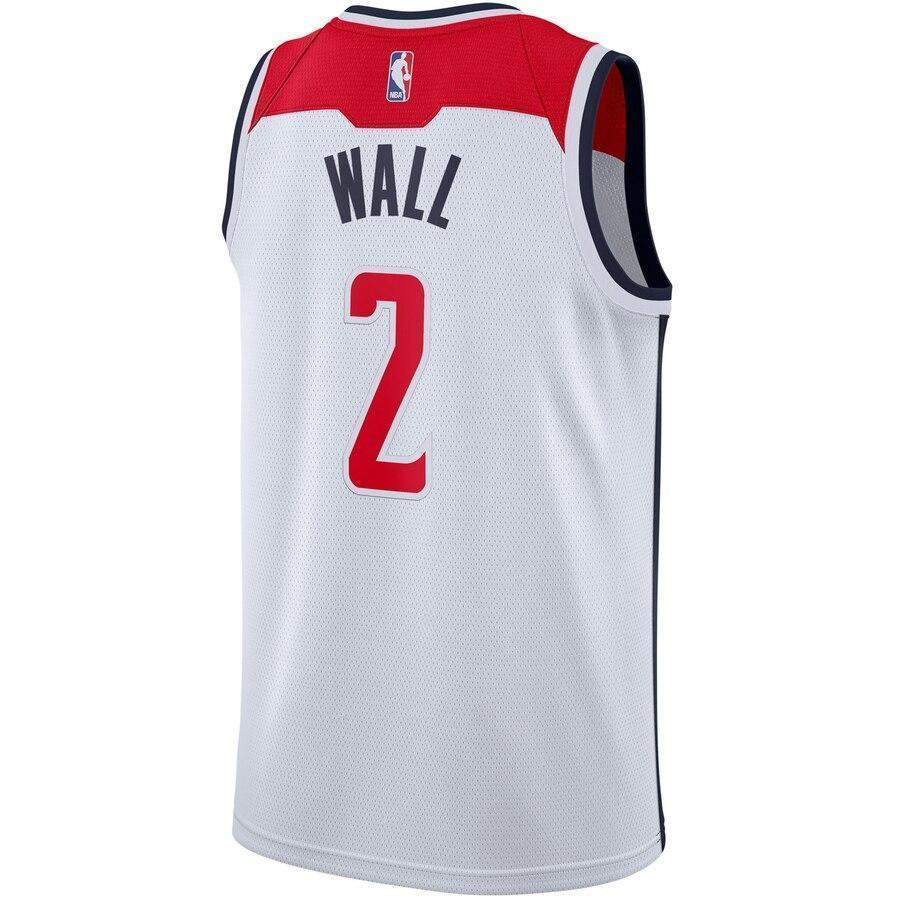 Men's Nike John Wall White Washington Wizards Swingman Sponsor Patch Jersey  Association Edition White