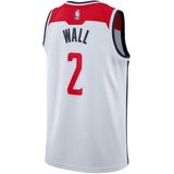 Men's Nike John Wall White Washington Wizards Swingman Sponsor Patch Jersey  Association Edition White