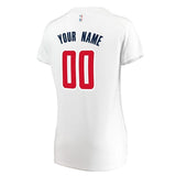 Women's Fanatics Branded White Washington Wizards Fast Break Custom Replica Jersey  Association Edition  White