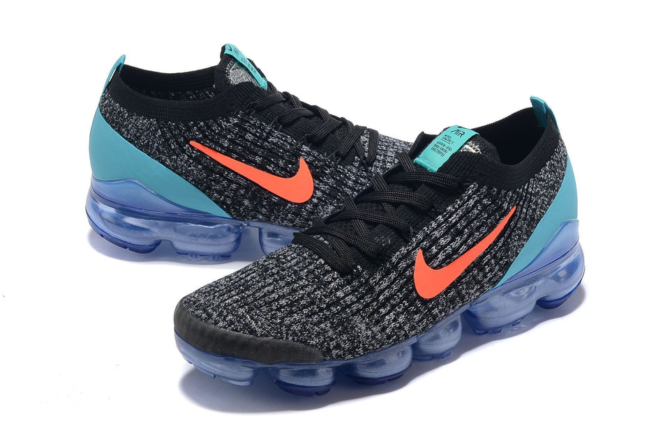 Nike Air Vapormax Flyknit 3 Black White Blue Shoes Sneakers Men Sale Size US 7, 8, 8.5, 9, 10, 11