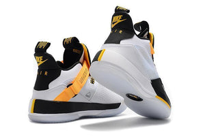 Nike Air Jordan 33 White Black Yellow Men Shoes Sale Size US 7,8,8.5,9.5,10,11,12