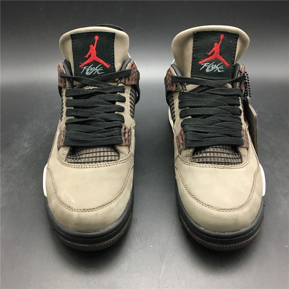 Nike Air Jordan 4 Retro Travis Scott Dark Mocha Sail Cool Grey Vred Men Shoes Sale