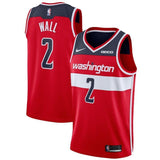 Men's Nike John Wall Red Washington Wizards Custom Swingman Sponsor Patch Jersey  Red