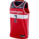 Men's Nike John Wall Red Washington Wizards Custom Swingman Sponsor Patch Jersey  Red