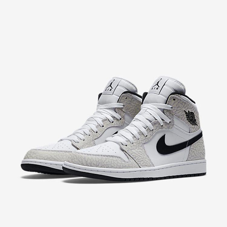 Nike Air Jordan 1 White Elephant Shoes Basketball Men