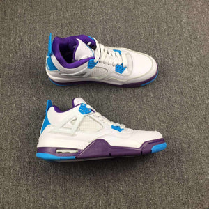 Nike Air Jordan 4 Retro “Hornets” White Blue Purple Basketball Men