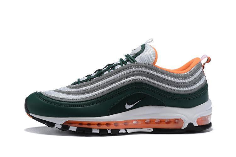 Nike Air Max 97 Green Grey Orange Shoes Sale Men Size US 7, 8, 8.5, 9, 10, 11