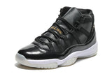 Nike Air Jordan Men 11 Black White Gold Basketball Men