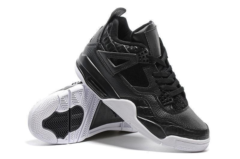 Nike Air Jordan 4 Retro Black White Basketball Men