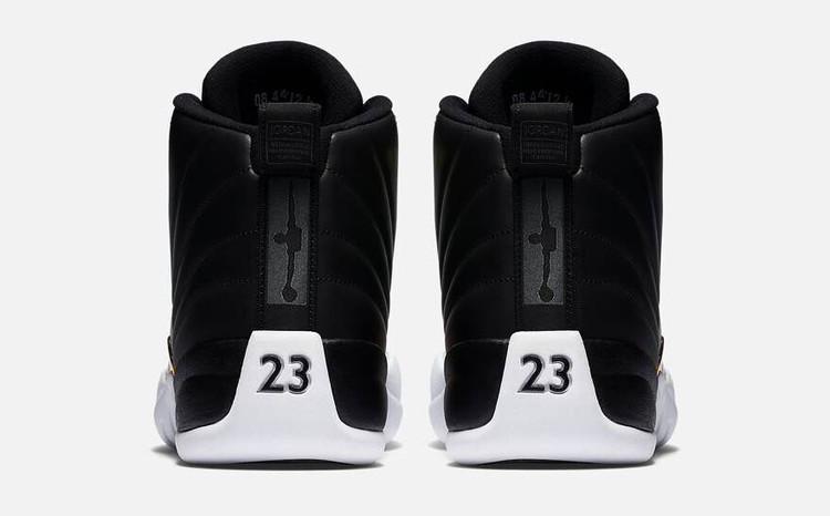 Nike Air Jordan 12 Retro 'Wings' Black White Gold Shoes Basketball Men Sale