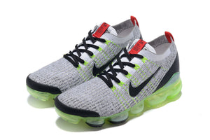 Nike Air Vapormax Flyknit 3 &quot;Neon&quot; Grey Black White Shoes Sneakers Men Sale Size US 7, 8, 8.5, 9, 10, 11