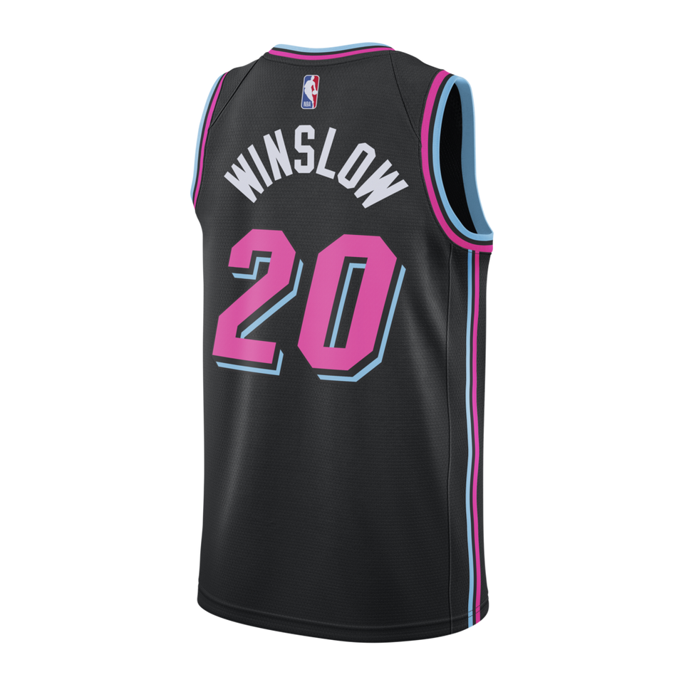 Justise Winslow Nike Miami Heat Vice Nights Swingman Jersey  Black