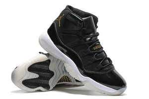 Nike Air Jordan Men 11 Black White Gold Basketball Men