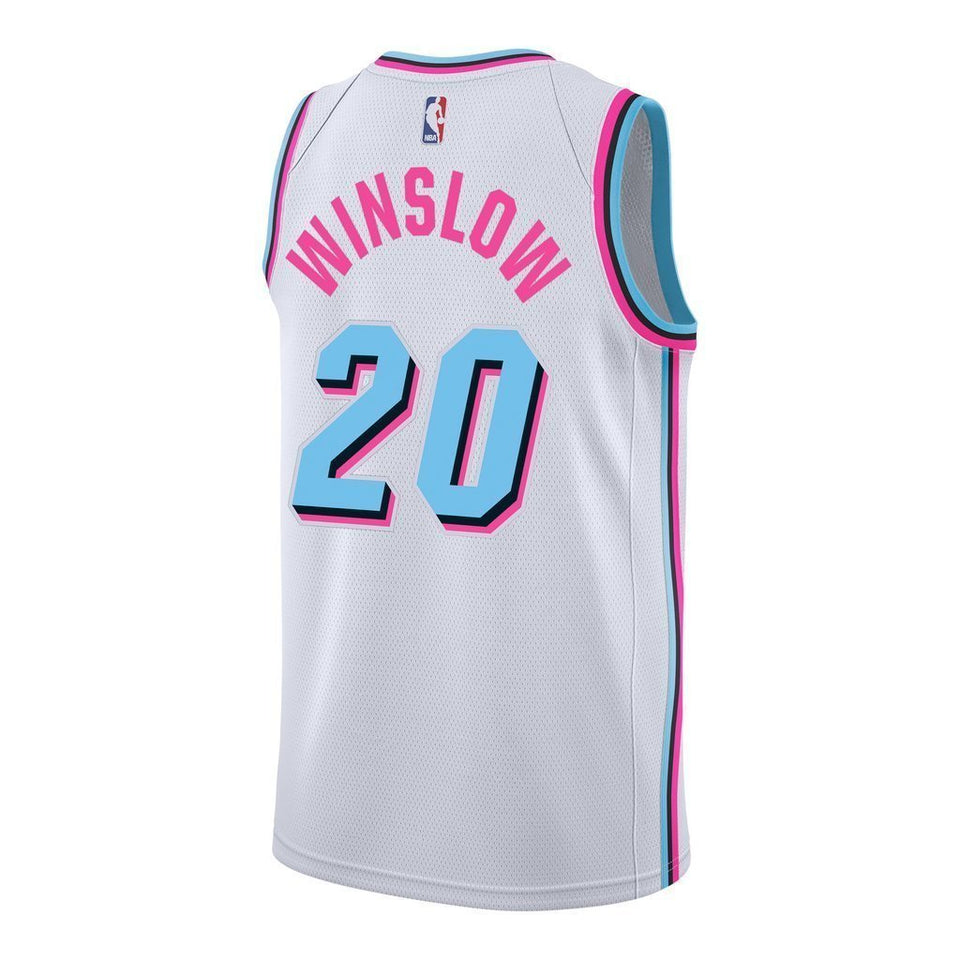 Justise Winslow Nike Miami Heat Vice Uniform City Edition Swingman Jersey  White