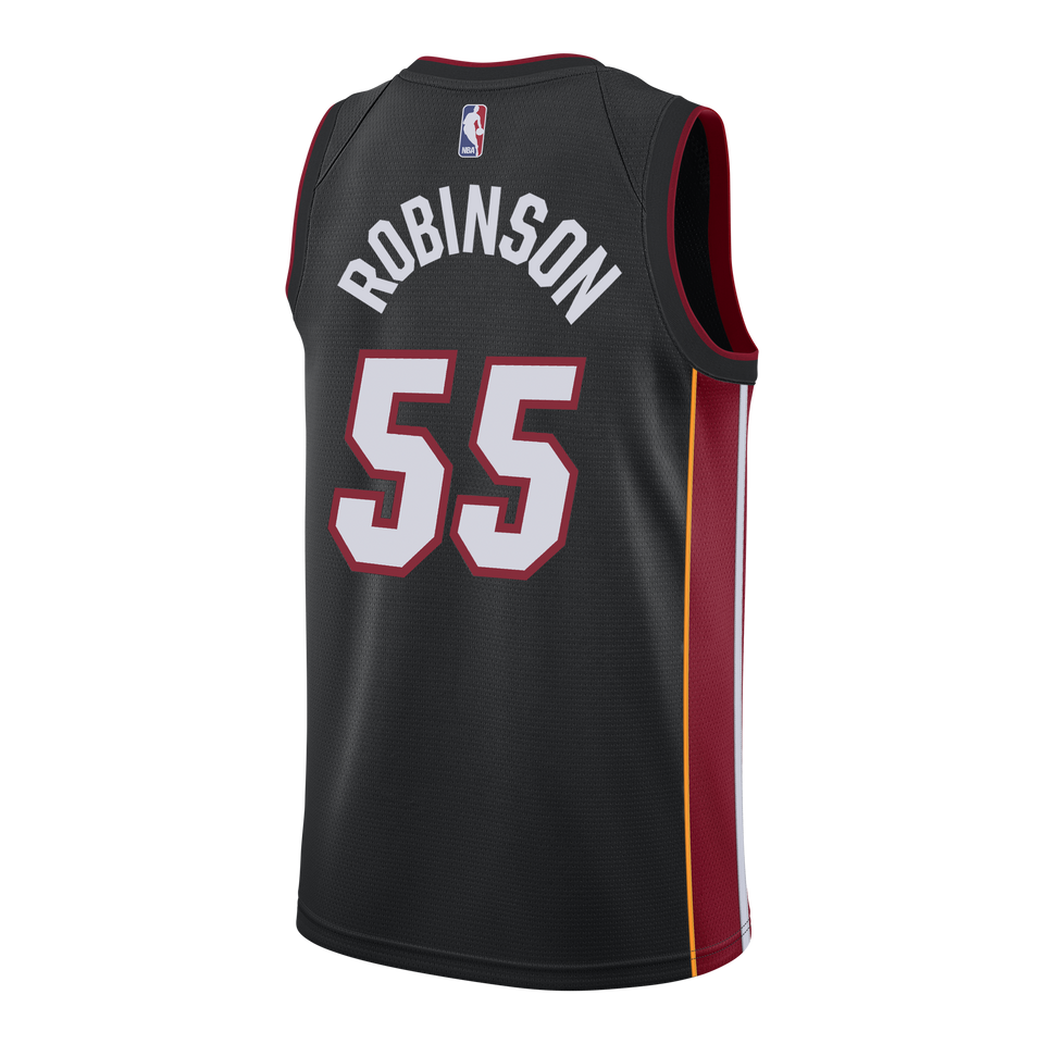 Duncan Robinson Nike Miami Heat Icon Black Swingman Jersey  Black