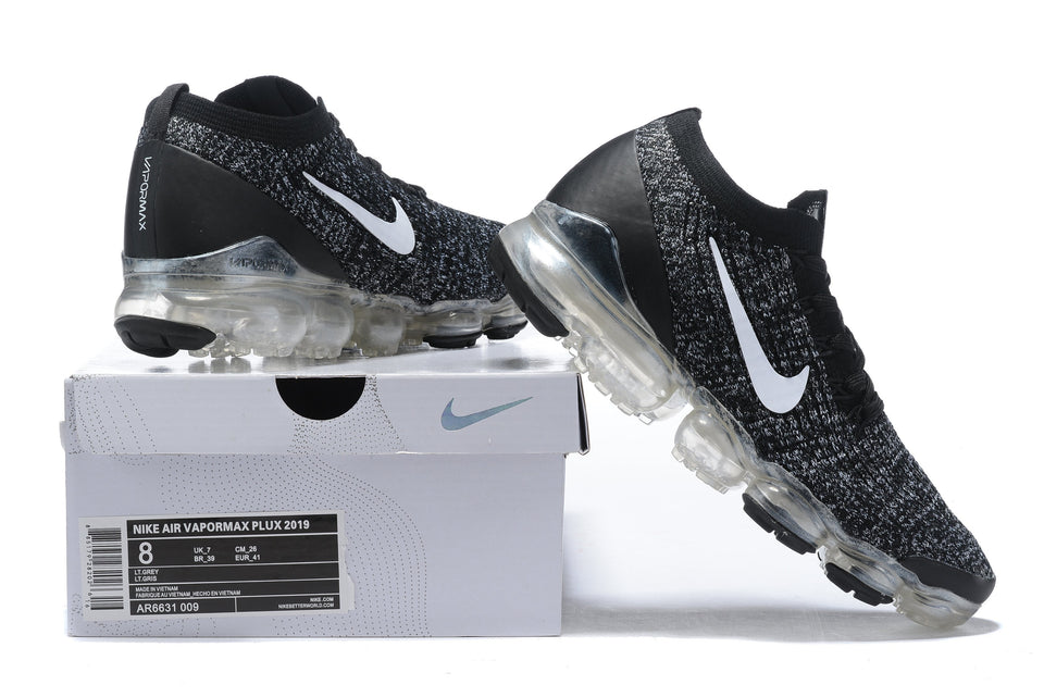 Nike Air Vapormax Flyknit 3 &quot;Oreo&quot; Grey Black Shoes Sneakers Men Sale Size US 7, 8, 8.5, 9, 10, 11