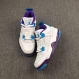 Nike Air Jordan 4 Retro “Hornets” White Blue Purple Basketball Men