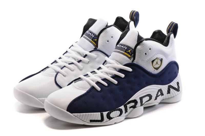 Nike Air Jordan Jumpman Team II White/Navy/Black Shoes Basketball Men