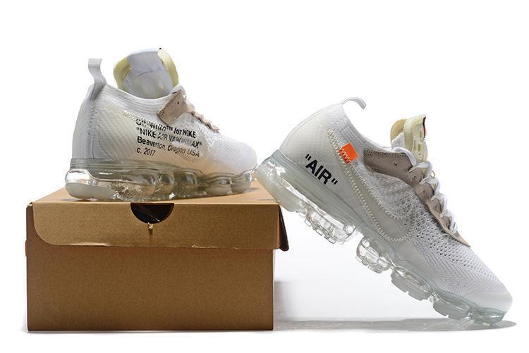 OFF WHITE x Nike Air Vapormax Part 2 White Shoes Sneakers Men Sale Size US 7, 8, 8.5, 9, 10, 11