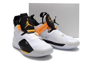 Nike Air Jordan 33 White Black Yellow Men Shoes Sale Size US 7,8,8.5,9.5,10,11,12