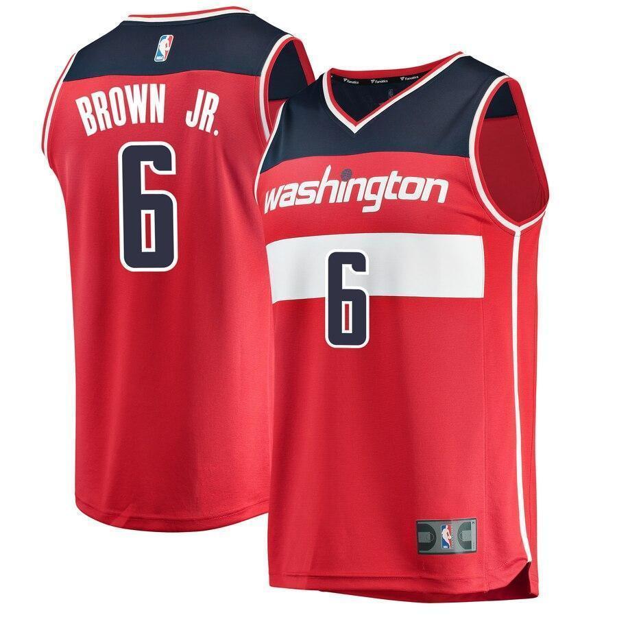 Men's Fanatics Branded Troy Brown Red Washington Wizards  NBA Draft First Round Pick Fast Break Replica Jersey – Icon Edition  Red