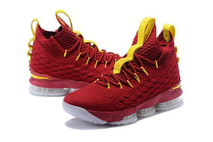 Nike Lebron XV 15 Red Yellow Men Shoes Sale Size US7,8,8.5,9,10,11,12