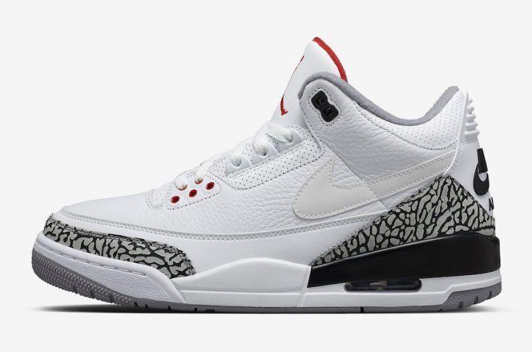 Nike Air Jordan 3 Retro Katrina White Cement Back Red Men Shoes Sale