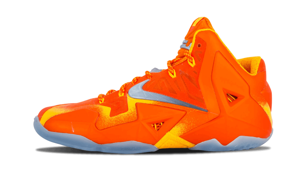 Nike Lebron 11 Preheat Urbn Orng/lt Armry Bl-lsr Orng
