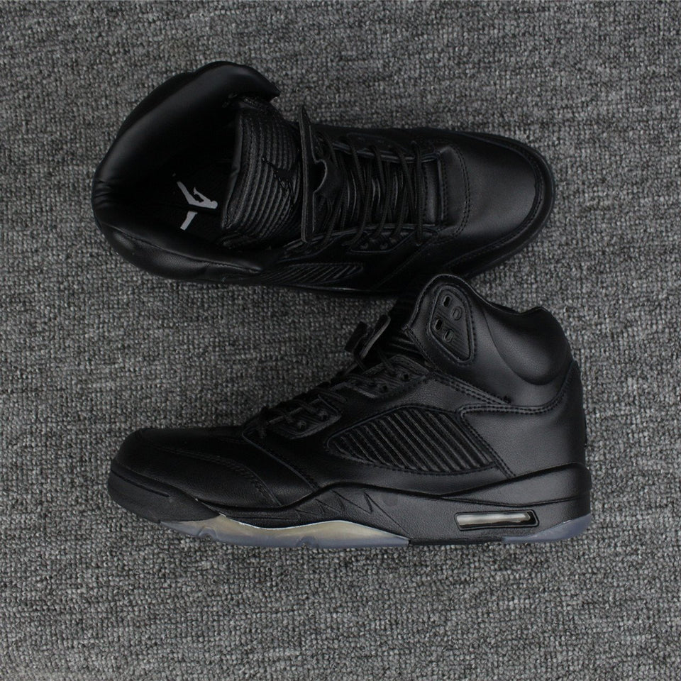 Nike Air Jordan 5 Super Black Men Shoes Sale