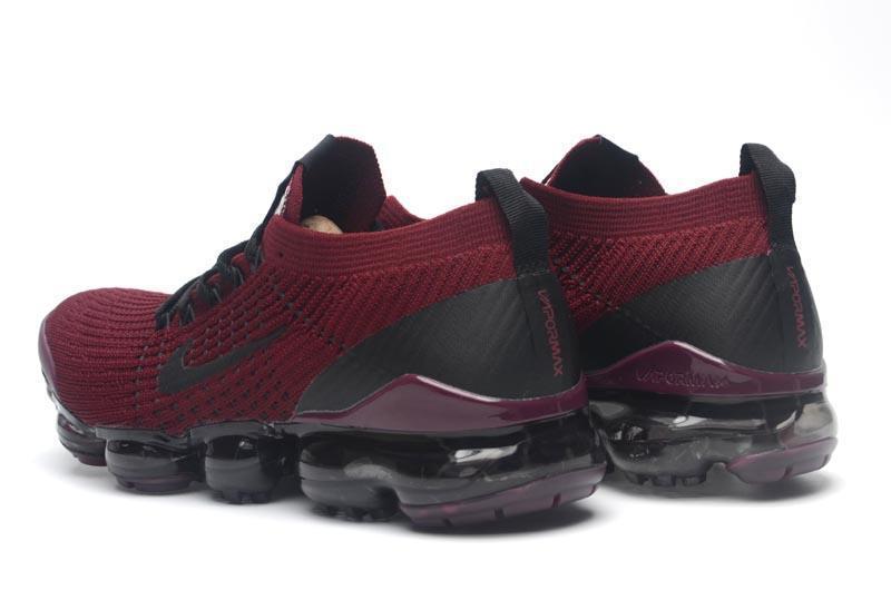 Nike Air Vapormax Flyknit 3 Bordeaux Black Shoes Sneakers Men Sale Size US 7, 8, 8.5, 9, 10, 11