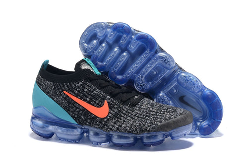 Nike Air Vapormax Flyknit 3 Black White Blue Shoes Sneakers Men Sale Size US 7, 8, 8.5, 9, 10, 11