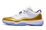 Nike Air Jordan 11 Retro Low White Metallic Gold Coin Basketball Men