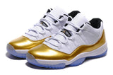 Nike Air Jordan 11 Retro Low White Metallic Gold Coin Basketball Men