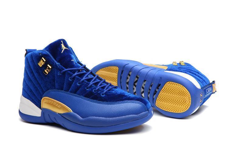 Nike Air Jordan 12 Retro Blue Velvet Shoes Basketball Men Sale