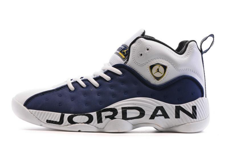 Nike Air Jordan Jumpman Team II White/Navy/Black Shoes Basketball Men